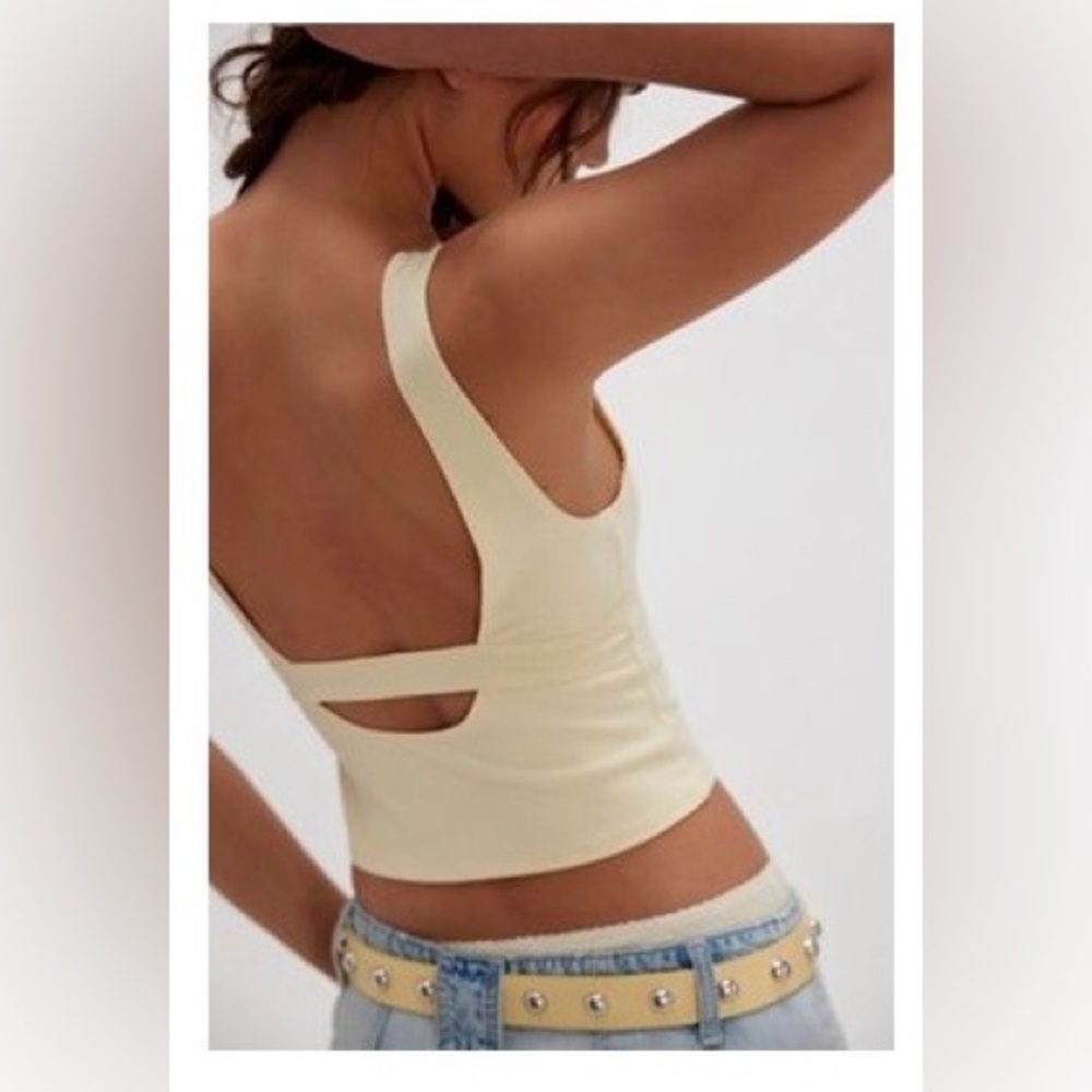 Free People Intimately Just Getting Started Muscle Tank, NWT, in Butter Yellow